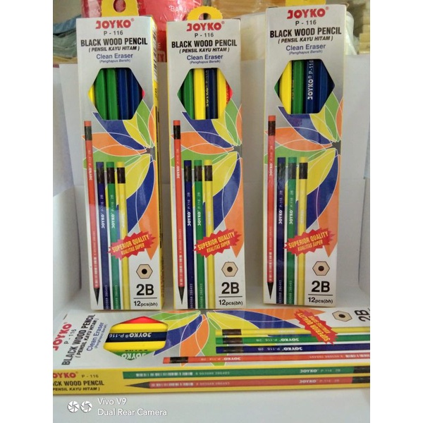 

Pensil 2B BLACK WOOD PENSIL JOYKO ISI 12pcs