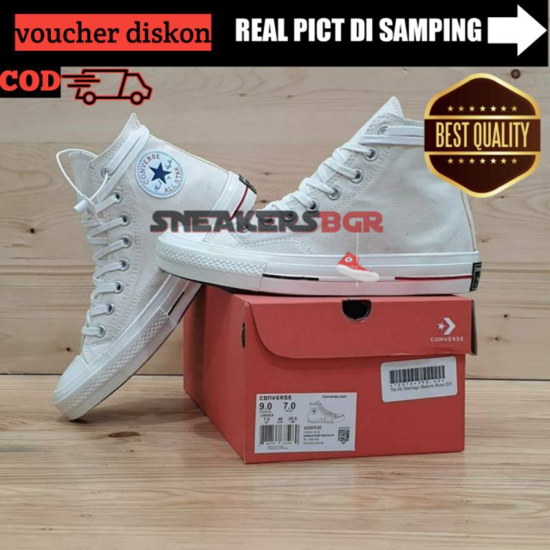 CONVERSE 70S HIGH HERITAGE WHITE | converse 70s | sepatu converse putih | sepatu premium import