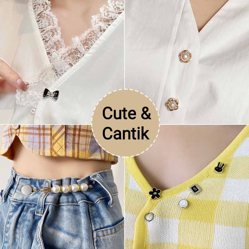 Pin Motif Elegan / Simpel Pin Tusuk Mata Gaya Korea Aksesoris Asesoris Korea Pin Bros Hijab