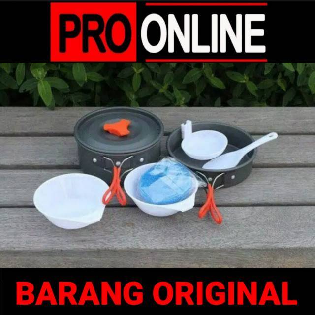 [Bisa COD] Cooking Set DS200 Nesting 1-2 Person Camping Outdor