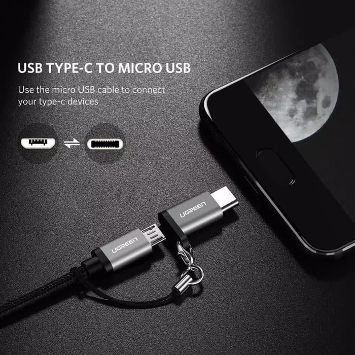 Ugreen Adapter Charger Micro USB to Type C SKU : 40945