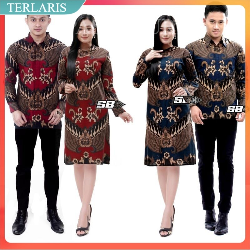 [ANS BATIK] Maura Couple - Sania Ruffle Batik Couple ori Ndoro jowi DNT Garansi Termurah Shopee