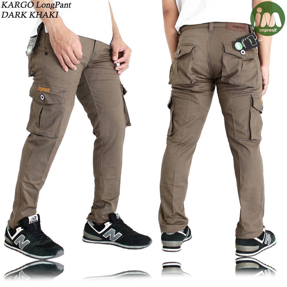 Celana Cargo Long Pant Original Impresif Dark Khaki