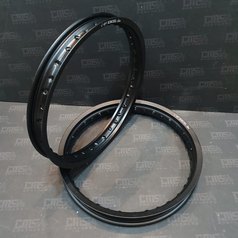 Velg Alloy CRV japan 17 x 160 dan 17 x 185 Hitam Kulit Jeruk 1 Set