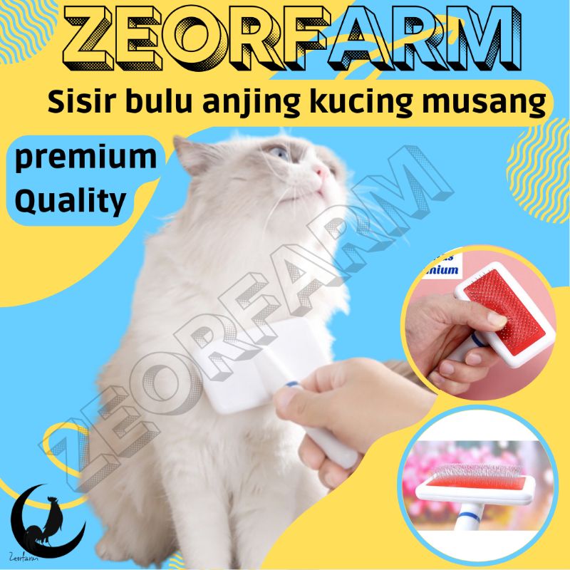 Sisir Pembersih Bulu Anjing Kucing MUSANG KELINCI PET GROOMING SISIR GROOMING sisir putih besar