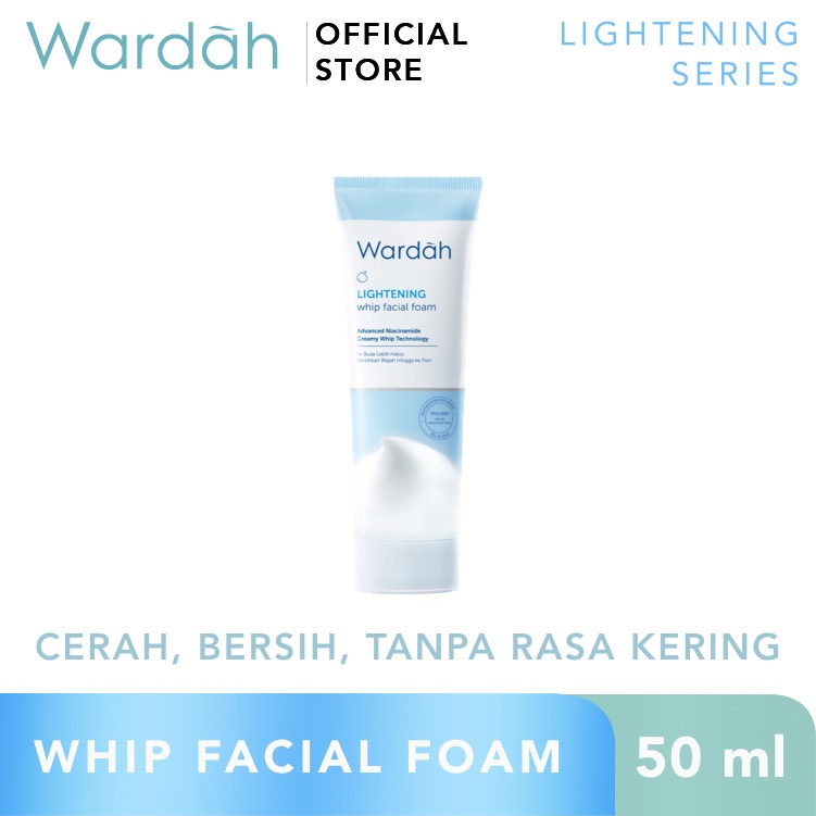 Wardah Lightening Whip Facial Foam - Pembersih Wajah (kulit berminyak)  - BISA COD