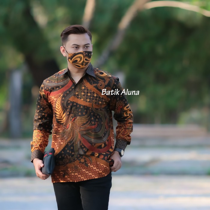 091 Batik pria lengan panjang Baju Kemeja Batik Pria Premium Lengan Panjang Jumbo Reguler ASD 091