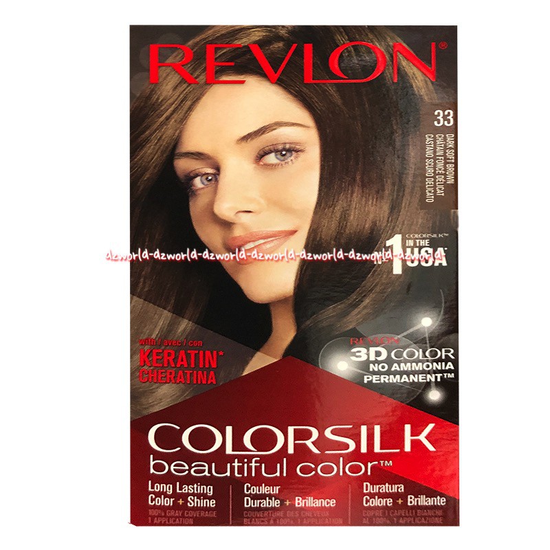 Revlon Colorsilk Hair 33 Dark Soft Brown Cat Pewarna Rambut Coklat Tua Color Hair Color Silk Pewarna Rambut Hair Color Revlon 33 Revlon33 Reflon