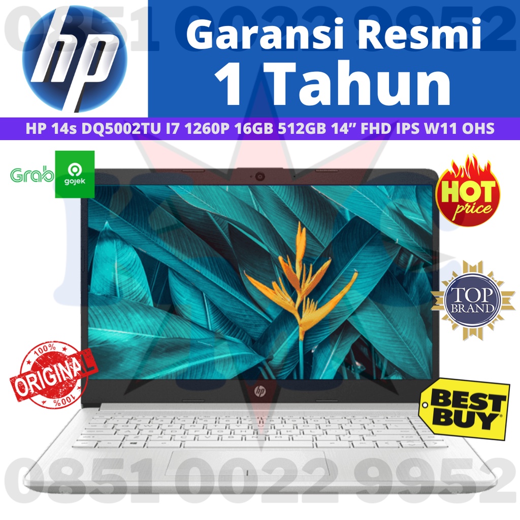 HP 14S DQ5002TU I7 1260P 16GB 512SSD 14&quot;FHD IPS  W11+OHS