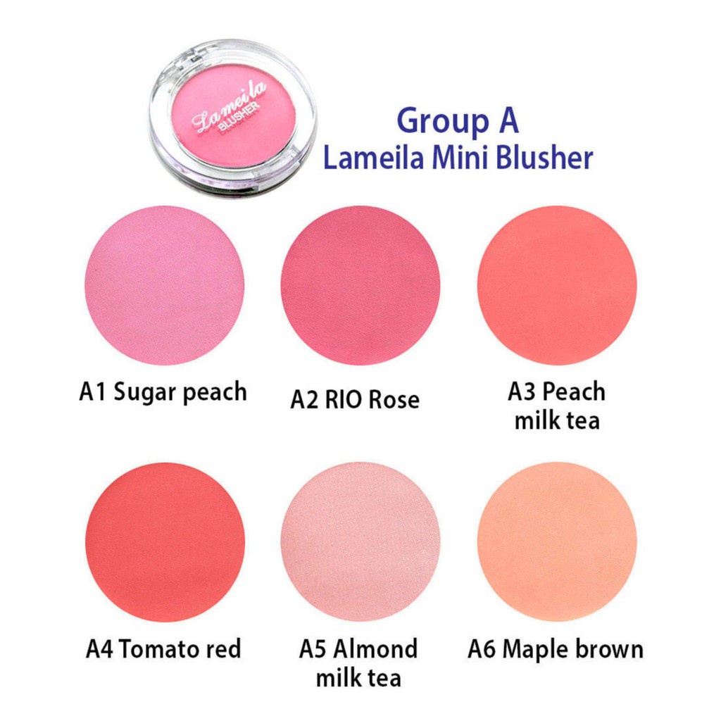 LAMEILA Blush On Palette Matte Anti Air dan Tahan Lama LM 3040 LA MEI LA