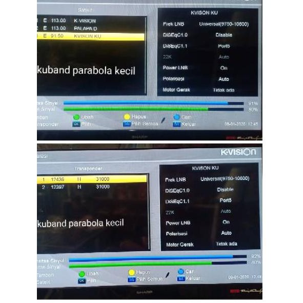 Harga Spesial.. Parabola mini kvision odu 60cm paket receiver kvision C2000