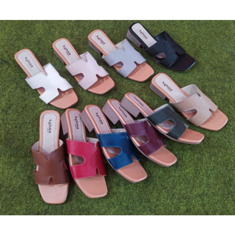 wedges sandal kulit sapi asli sol tahu terbaru murah sandal Sukaregang garut