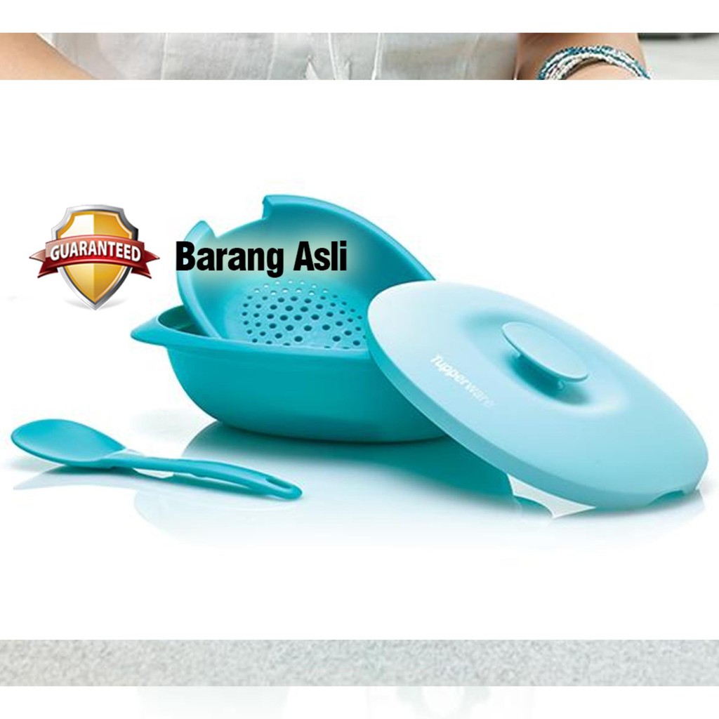 Tempat makanan tupperware Blossom Oval Server with Colander & Spoon