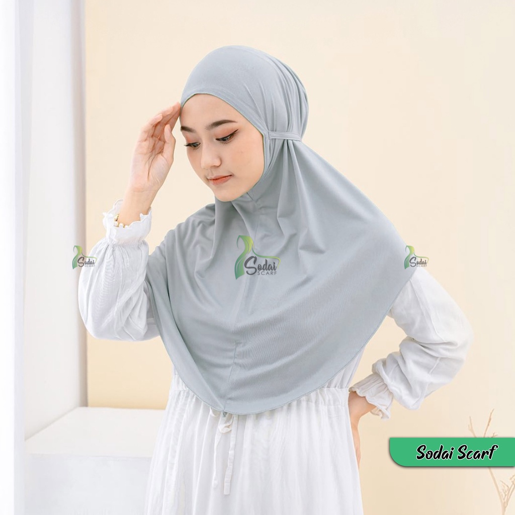 Jilbab Bergo Maryam Spandek Jersey Tali Non Pad Premium/ Bergo Jersey Tali Premium