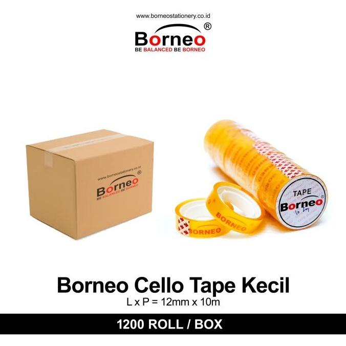 

Cod Borneo Cello Tape / Selotip Kecil 12 mm x 10 m