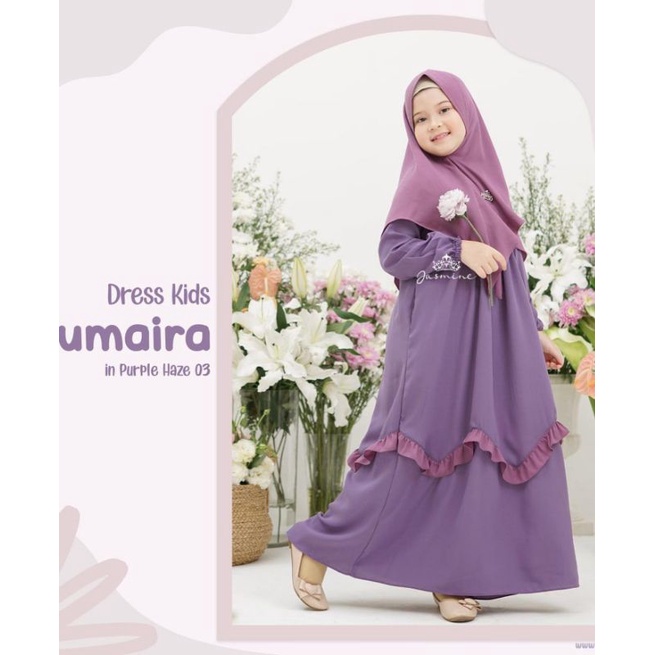 SYARI ANAK TERBARU 7-13/KHUMAIRA SYARI KIDS/GAMIS ANAK L XL/PAKAIAN MUSLIM ANAK/FAR MOSLEMSTORE