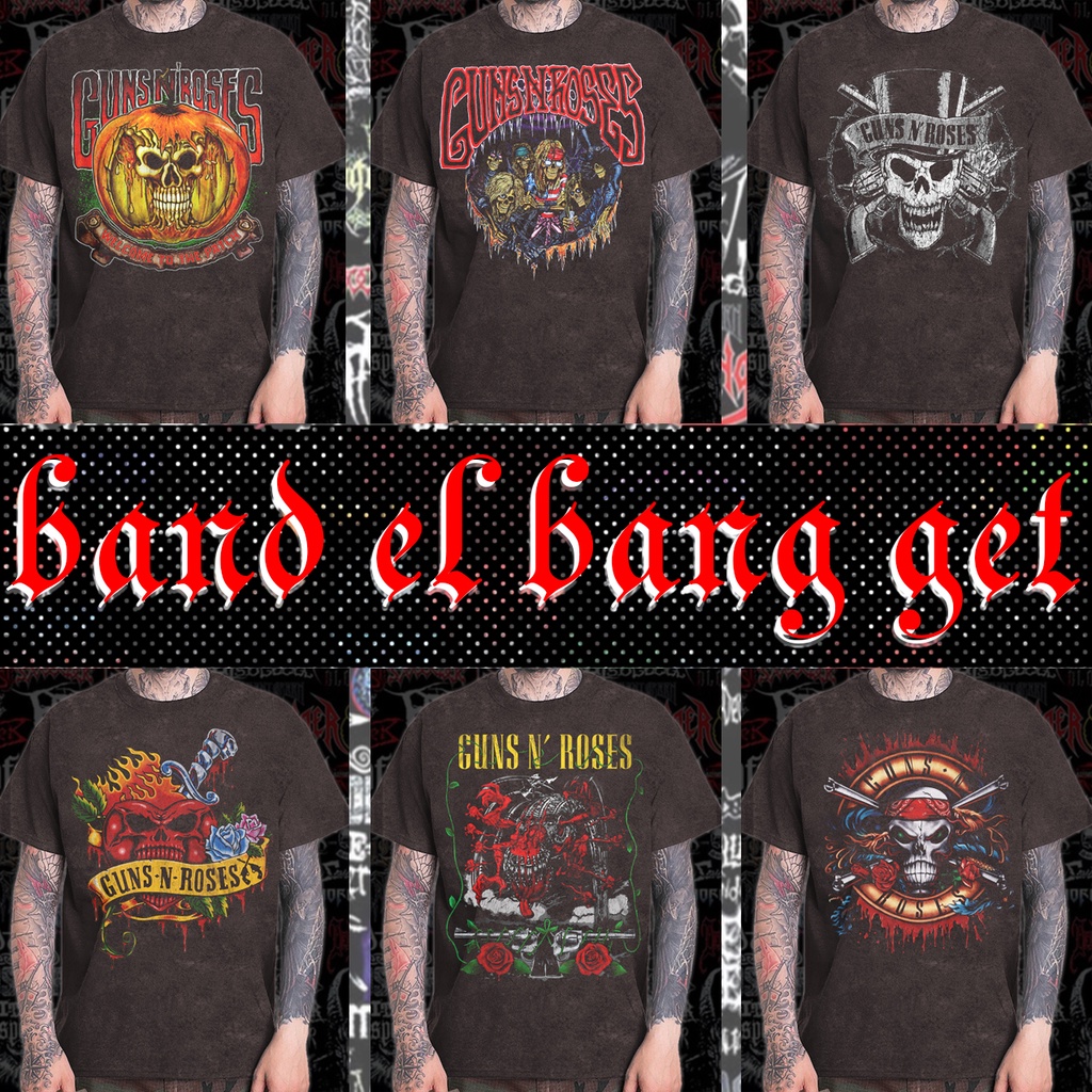 Kaos Band Metal GNR | Vintage T-shirt Wash Band Metal GNR | GNR03