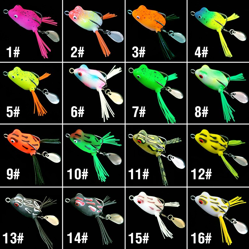 1pc Umpan Pancing Softlure Bentuk Kodok Mata 3d Bahan Plastik Ukuran 3cm / 4.2g