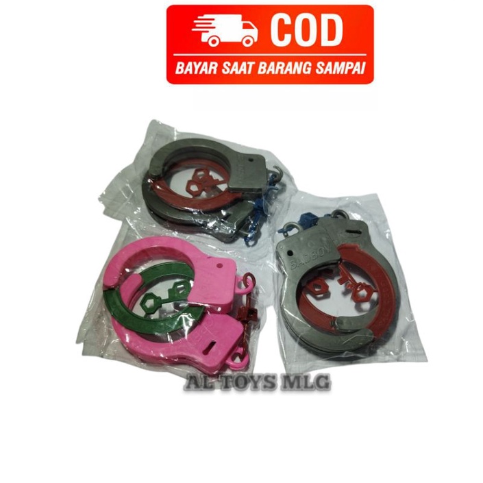 Mainan Anak borgol plastik / mainan anak polisi borgol