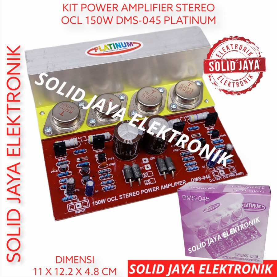 KIT POWER OCL STEREO AMPLIFIER AMLI AUDIO 150W TR JENGKOL DMS045 DMS-045 DMS 045 PLATINUM ASLI