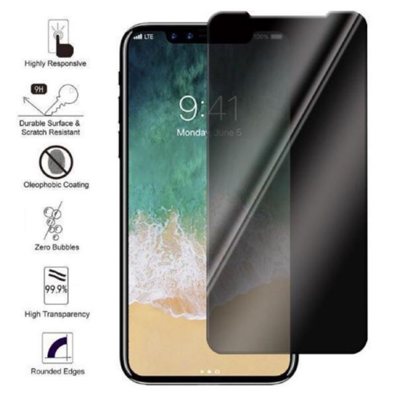 TG ANTI SPY XIAOMI MI A2/ MI 6X/ MI 8 LITE/ MI 9/ MI 9 PRO/ MI 9 LITE/ MI 9X/ MI 10i TEMPERED GLASS 