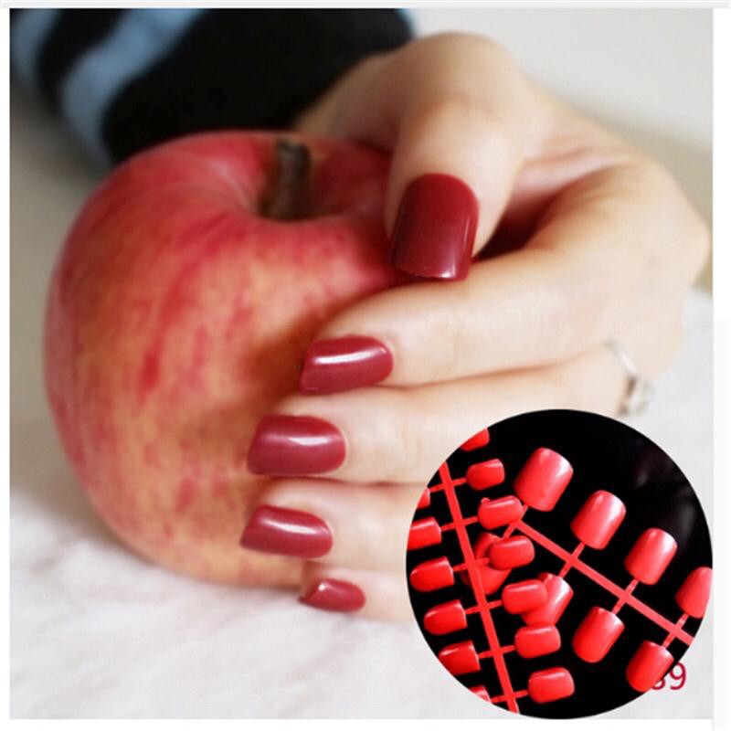 KUKU PALSU SQUARE ROUND PENDEK 24 PCS STYLE CASUAL / FAKE NAIL / NIKAH / WEDDING / KUKU CANTIK