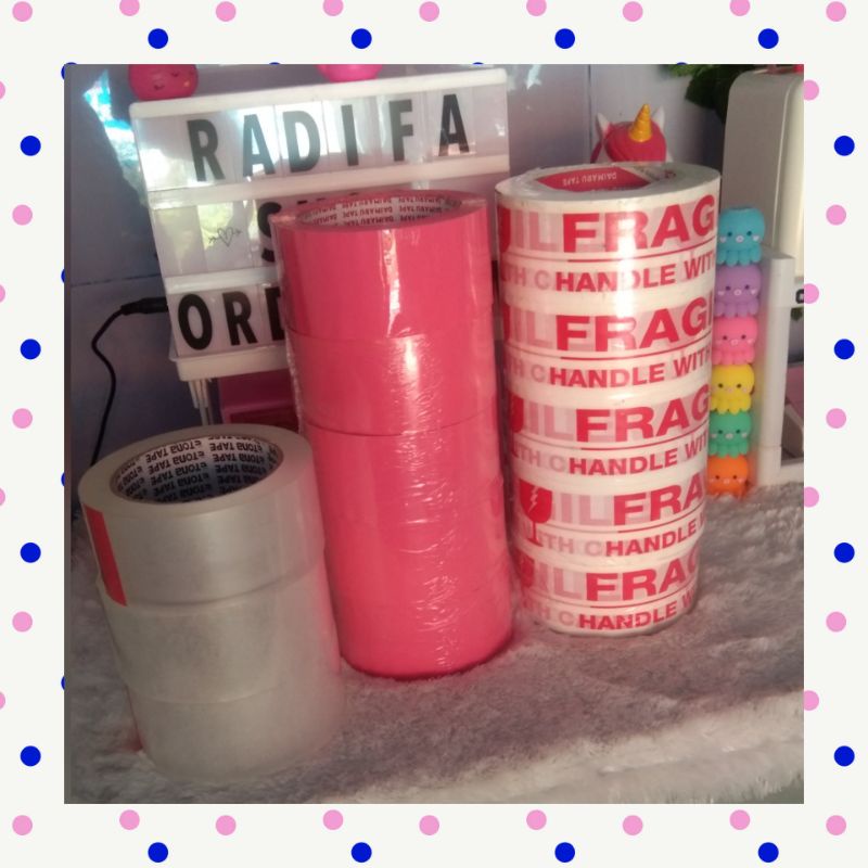 

Isolasi Besar Lakban Fragille Lakban Bening Lakban Pink