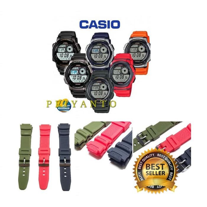 Strap tali jam casio ae 1000 ae 1100 w-s200 w-s210 sgw-300h sgw-400