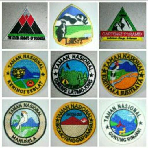 bordiran gunung /emblem / bedge /patch taman nasional D-28