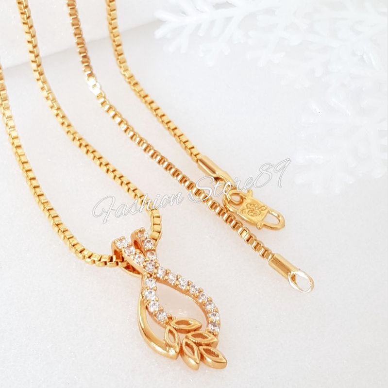 Kalung dewasa impor Fashion Daun Perhiasan lapis emas 18k yaxiya xuping Bestquality impor