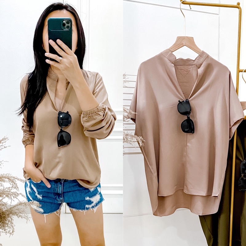 Double Lucky / Basic Twill / Atasan Rayon / Baju Atasan Wanita / All Size-Milo