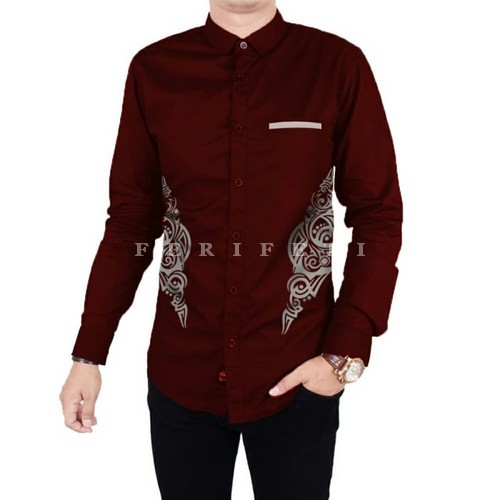 Koko Dewasa Premium Lengan Panjang Nibras Nk 072 Nk 72 Nk72 Nk072 NM521 Kem Koko Putra Maroon [Kem