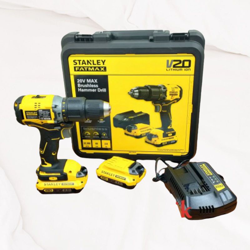 STANLEY SBD715 Mesin bor baterai cordless Hammer drill 20V SBD715D2K