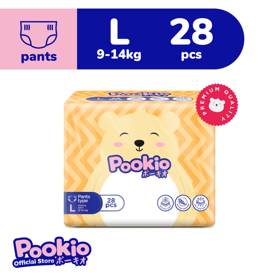 POOKIO Pants L 28 Pcs Popok Anak Diaper Celana L28