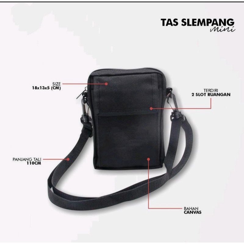 Grosir tas slempang mini pria Termurah | Sling bag Mini Sablon