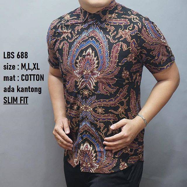 NEW BATIK KEMEJA ORIGINAL SLIMFIT MOTIF MODERN