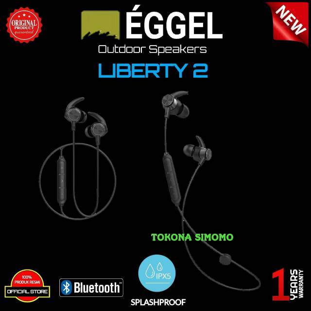 Eggel Liberty 2 / Liberty2 Sports Splashproof Bluetooth Earphones