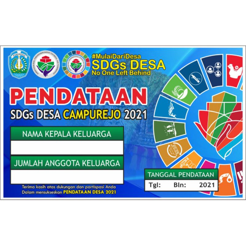 Stiker SDGs Desa 100 lembar