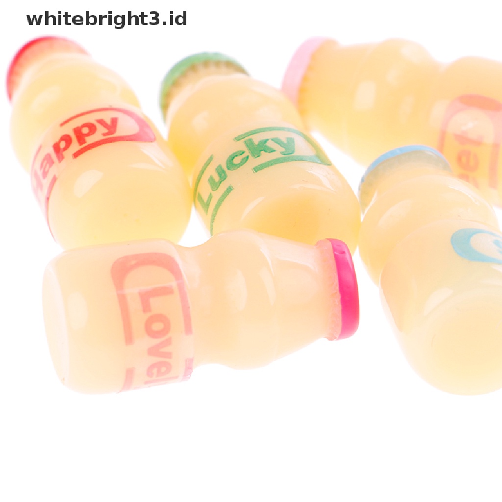 (whitebright3.id) 5pcs / lot Miniatur Minuman Susu Untuk Rumah Boneka