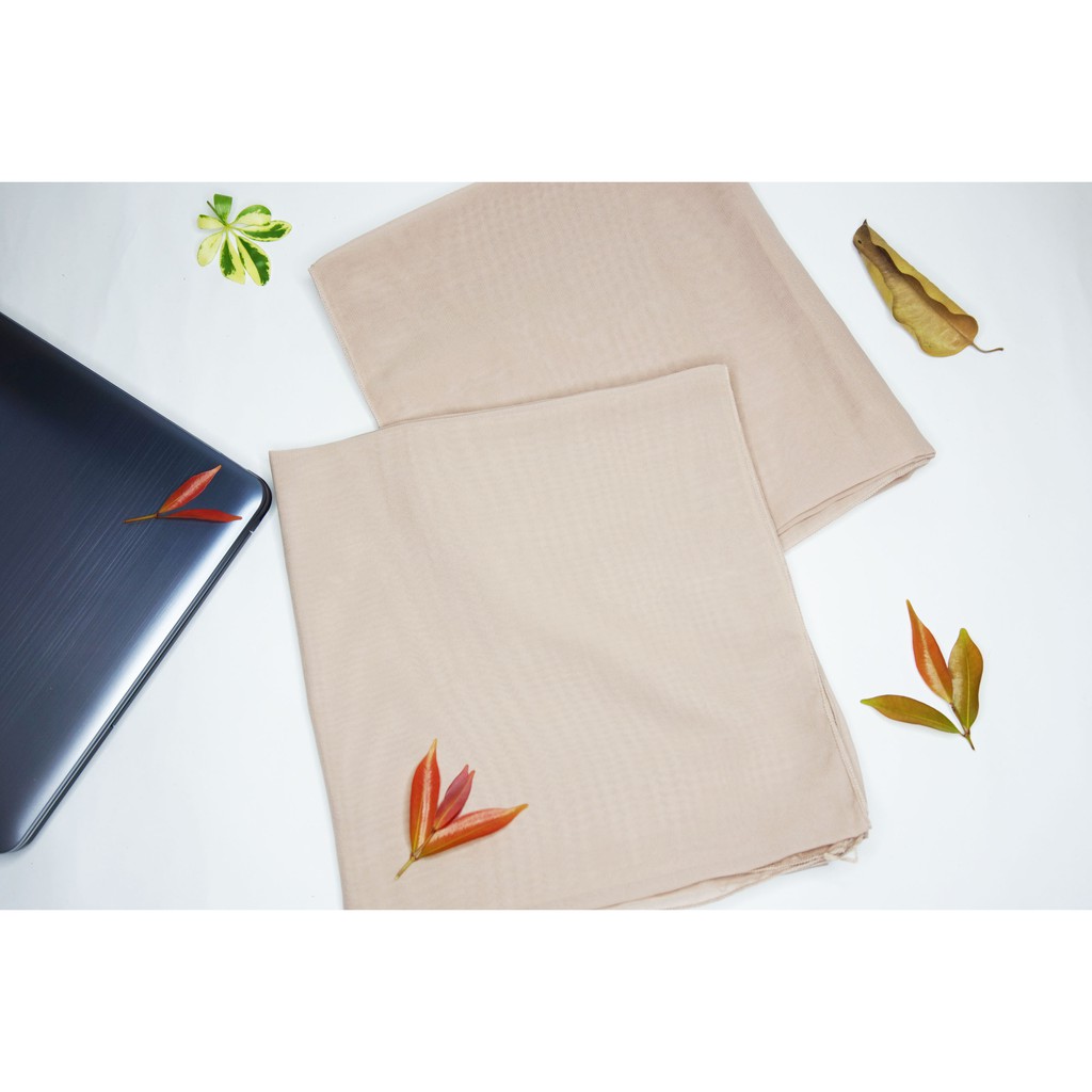 DAHJB - Hijab Segi Empat / Jilbab Segi Empat / Kerudung Segi Empat Polos / Bella Square -Coklat Susu