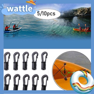 WATTLE 5/10pcs Bungee Shock Tie Rope Buckle Boat Kayak Accessories Elastic Ropes Buckles Clothesline Straps Hooks Open End Cord Plastic POM Clips Plastic Clips Outdoor Tool Camping Tent Hook
