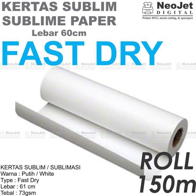 

Best Seller] Kertas Sublim Roll Sublimasi Fastdry Fast Dry Lebar 60Cm Gulungan