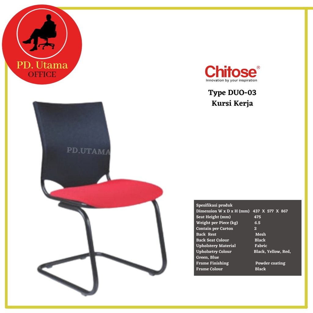 Kursi Kantor Chitose DUO-03 Kursi Kerja/Kursi Meeting
