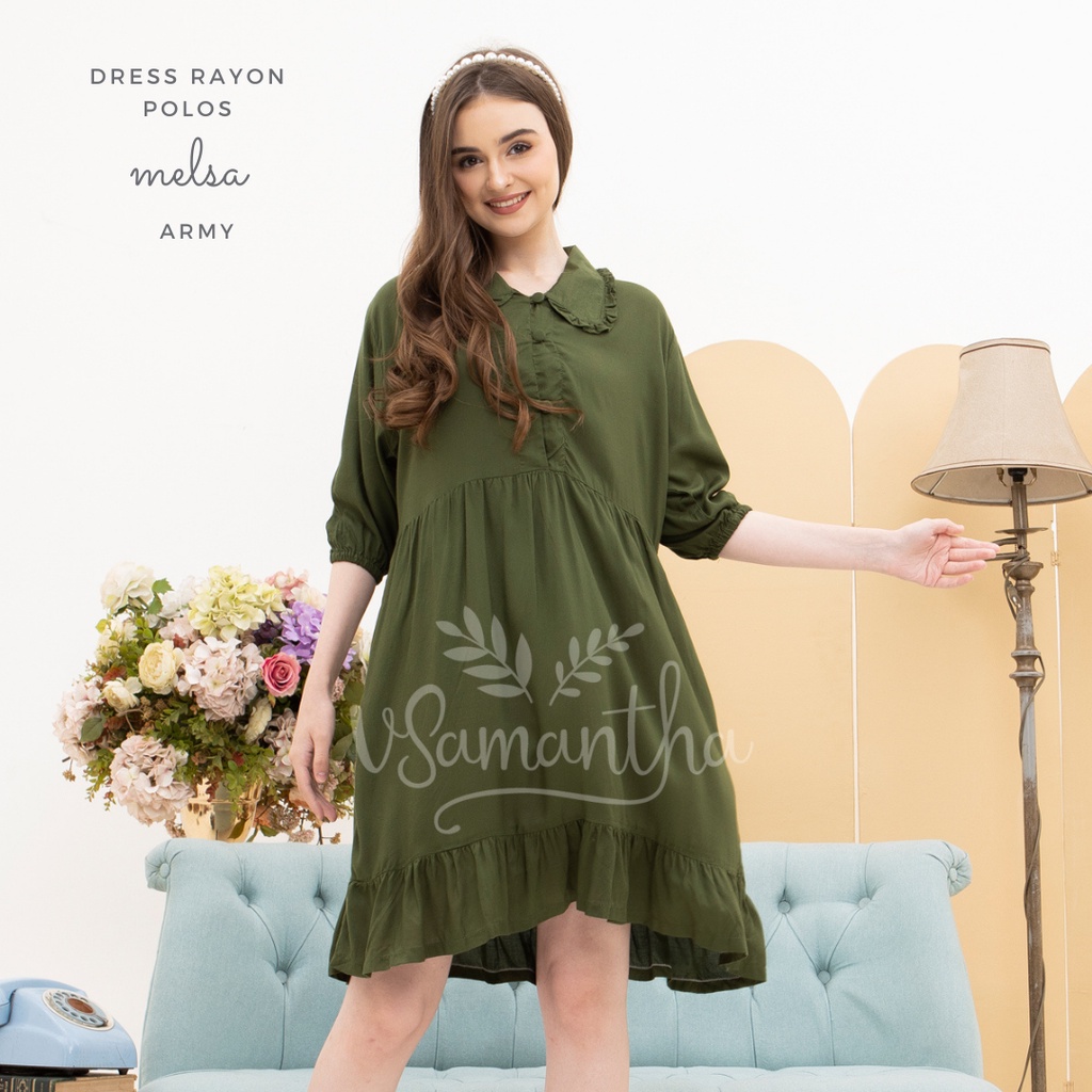 Home Dress Rayon Polos Melsa