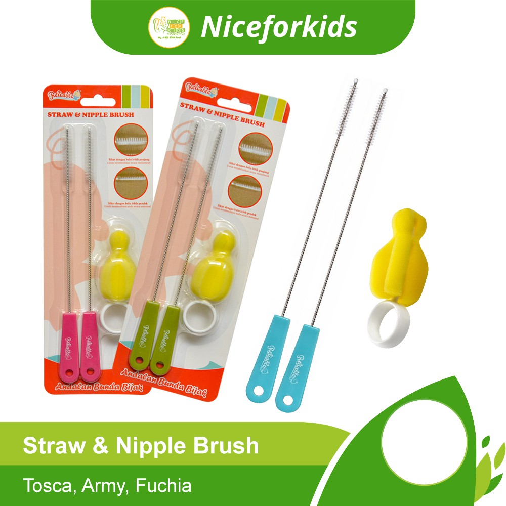 Reliable Straw &amp; Nipple Brush / Sikat Sedotan Sikat Nipple