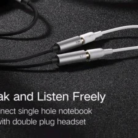 Ugreen Kabel Aux Splitter Y Headset Adapter Aux 3.5mm Mic & Earphone