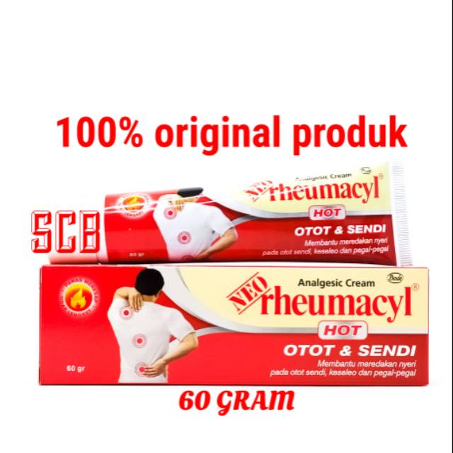 Neo Rheumacyl Hot Cream 60gram - Obat Cream Pereda Pegal,Keseleo