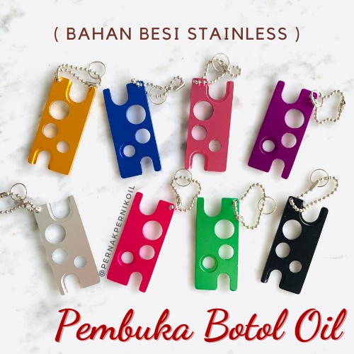 PEMBUKA BOTOL OIL bahan besi stainless essential oil bottle opener