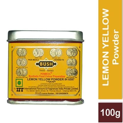 

.........] BUSH Synthetic Lemon Yellow Food Colour Powder (IH6597, 100gms Tin)