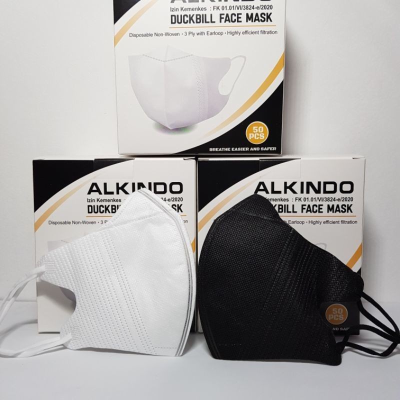 masker alkindo duckbill / duckbil / masker isi 10pcs